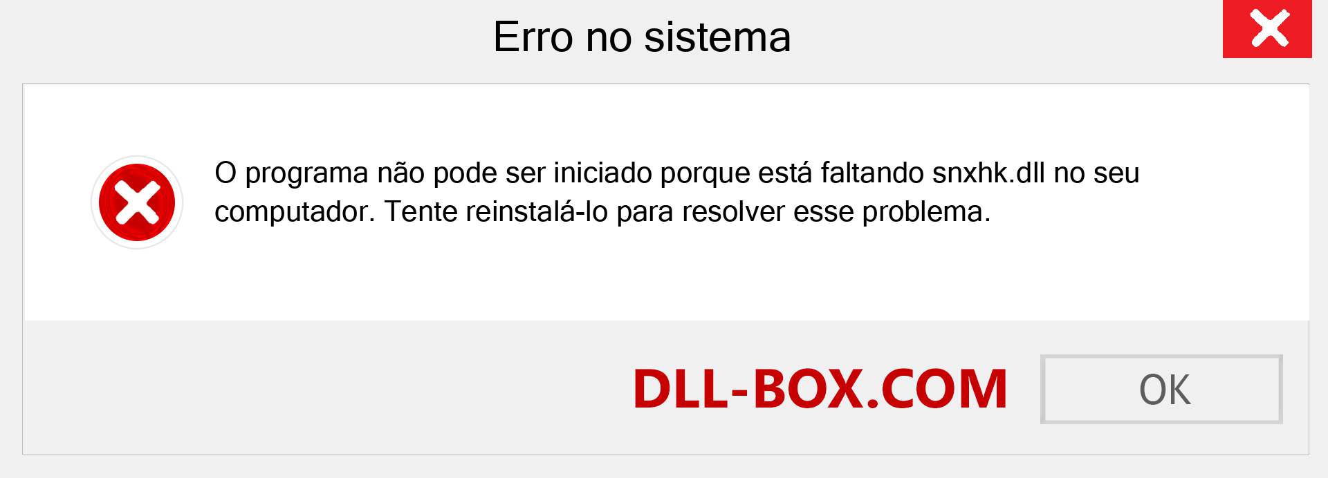 Arquivo snxhk.dll ausente ?. Download para Windows 7, 8, 10 - Correção de erro ausente snxhk dll no Windows, fotos, imagens